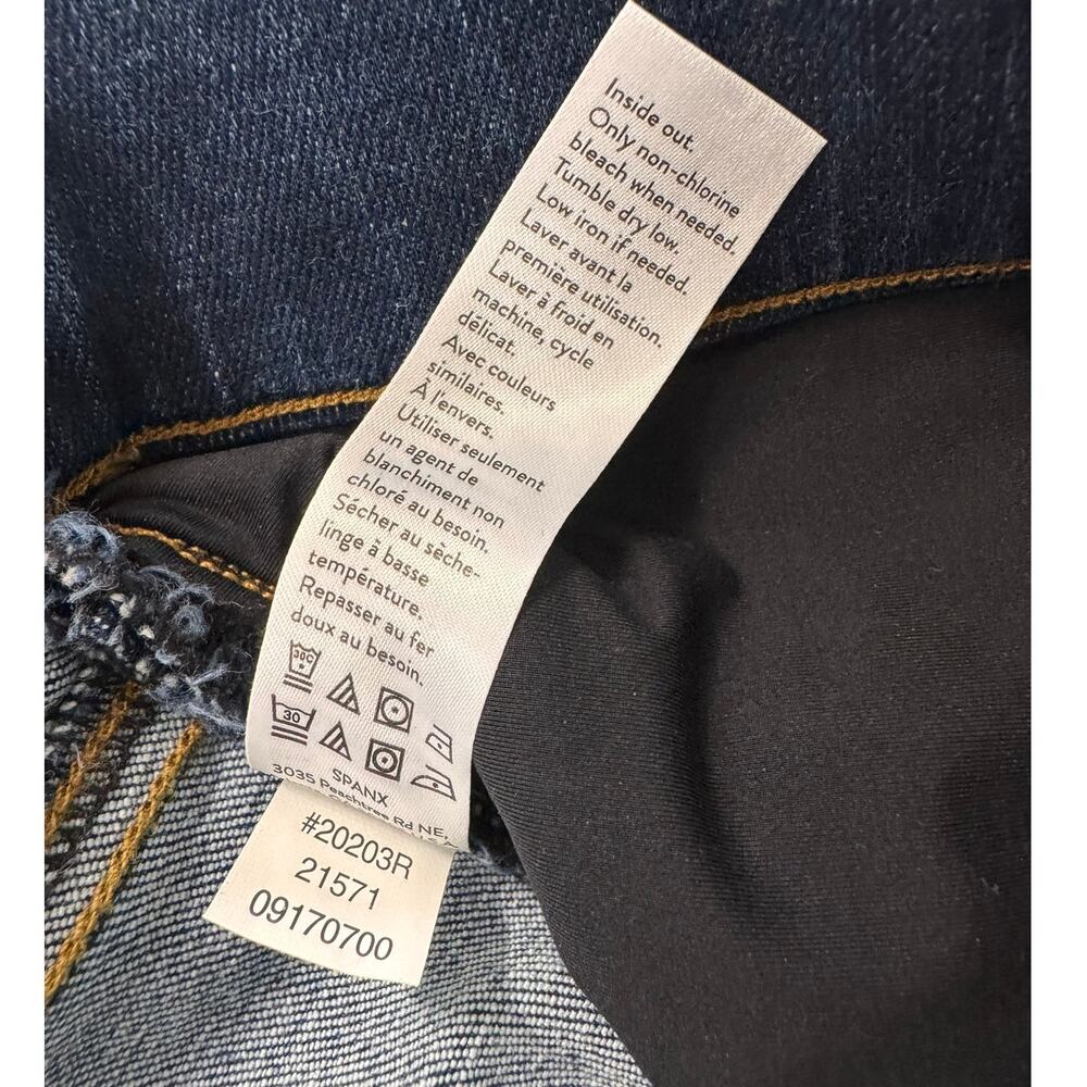 SPANX NEW NWT Large Blue Denim Medium Wash Distressed Skinny Jeans Raw Hem - Picture 11 of 16